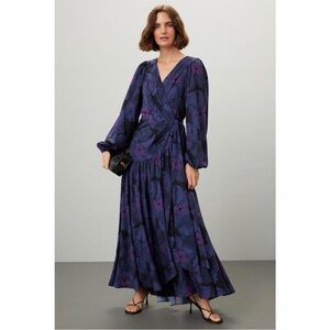 Hutch Purple and Navy Maxi Dress
